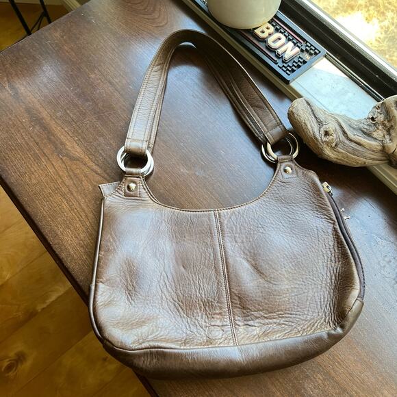 Coronado Hobo Leather Purse Concealed Carry Cognac Shoulder Bag Pockets NRA - Picture 6 of 16